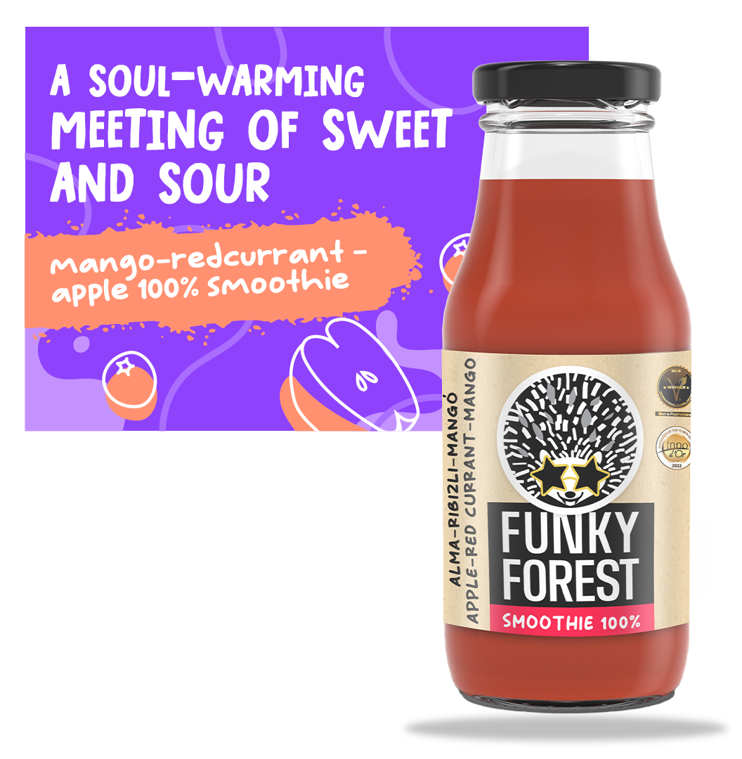 Funky Forest mango-redcurrant-apple 100% smoothie